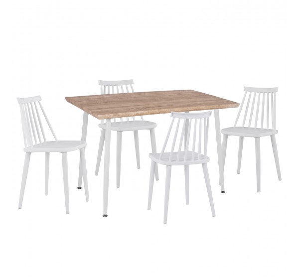 ΣΕΤ ΤΡΑΠΕΖΑΡΙΑΣ ΕΣ.ΧΩΡΟΥ 5ΤΜΧ PALOMA HM11389 ΛΕΥΚΟ-SONAMA MDF TOP