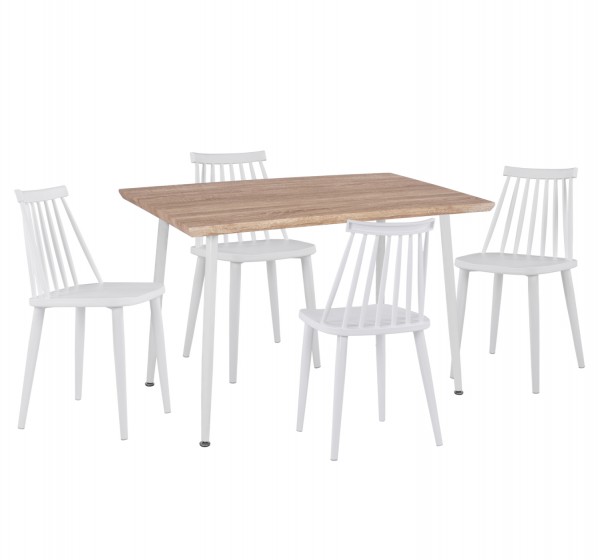 ΣΕΤ ΤΡΑΠΕΖΑΡΙΑΣ ΕΣ.ΧΩΡΟΥ 5ΤΜΧ PALOMA HM11389 ΛΕΥΚΟ-SONAMA MDF TOP