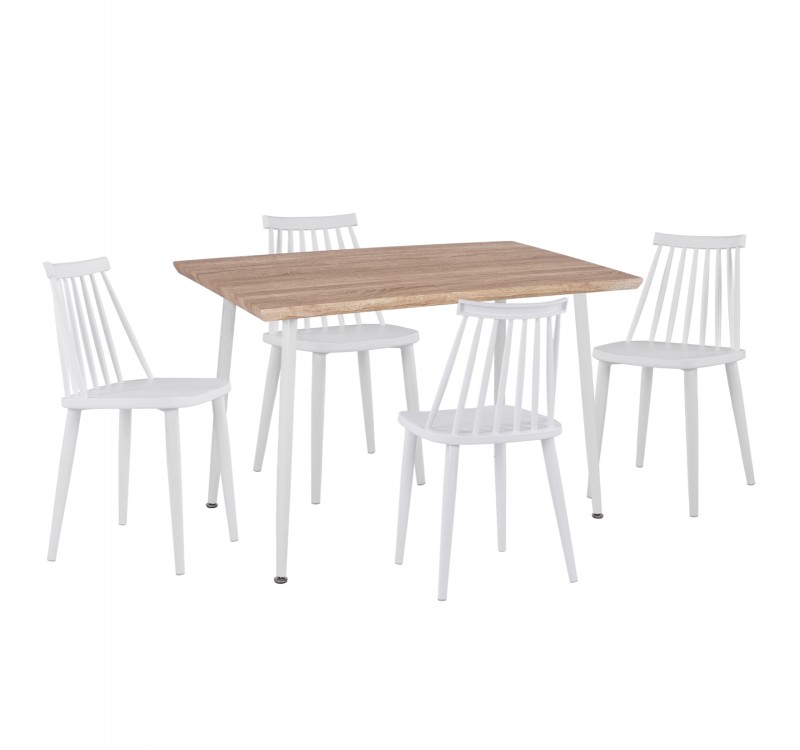 ΣΕΤ ΤΡΑΠΕΖΑΡΙΑΣ ΕΣ.ΧΩΡΟΥ 5ΤΜΧ PALOMA HM11389 ΛΕΥΚΟ-SONAMA MDF TOP