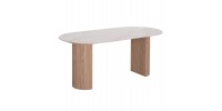 ΤΡΑΠΕΖΙ ΤΡΑΠΕΖΑΡΙΑΣ MELLOW HM18416 MDF ΠΟΔΙΑ ΣΕ ΦΥΣΙΚΟ--ΚΕΡΑΜΙΚΟ TOP 180x90x76Υεκ.