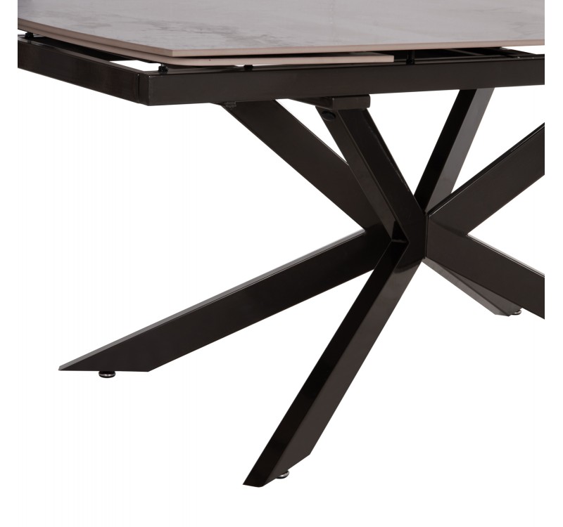 ΤΡΑΠΕΖΙ ΕΠΕΚΤΕΙΝΟΜΕΝΟ AIRA HM18411 ΚΕΡΑΜΙΚΟ TOP ΣΕ ΛΕΥΚΟ/ΚΑΦΕ ΜΑΡΜΑΡΟ 165/240x90x76Υεκ
