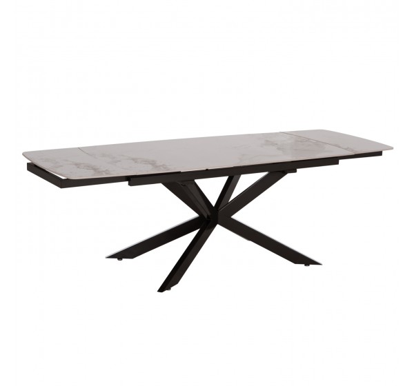 ΤΡΑΠΕΖΙ ΕΠΕΚΤΕΙΝΟΜΕΝΟ AIRA HM18411 ΚΕΡΑΜΙΚΟ TOP ΣΕ ΛΕΥΚΟ/ΚΑΦΕ ΜΑΡΜΑΡΟ 165/240x90x76Υεκ
