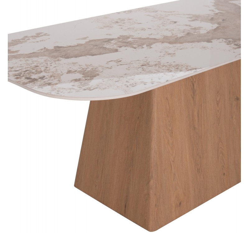 ΤΡΑΠΕΖΙ ΤΡΑΠΕΖΑΡΙΑΣ NORDU HM18414 MDF ΒΑΣΗ ΣΕ ΦΥΣΙΚΟ--ΚΕΡΑΜΙΚΟ TOP 180x90x76Υεκ.