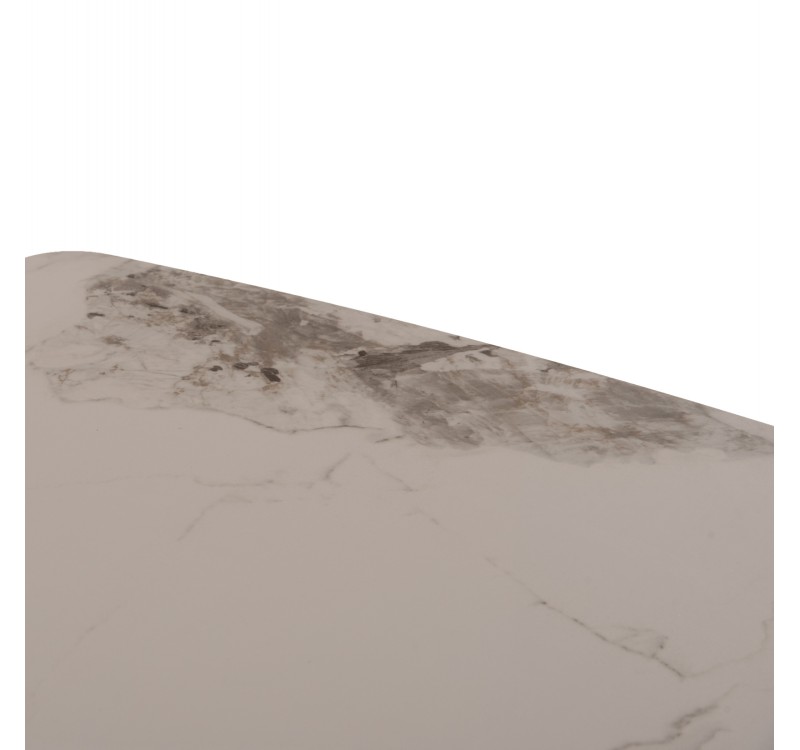ΤΡΑΠΕΖΙ ΤΡΑΠΕΖΑΡΙΑΣ MINAO HM18418 MDF ΠΟΔΙΑ ΣΕ ΣΚΟΥΡΟ ΓΚΡΙ--ΚΕΡΑΜΙΚΟ TOP 160x90x75Υεκ