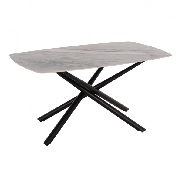 ΤΡΑΠΕΖΙ ΤΡΑΠΕΖΑΡΙΑΣ ISKA HM18420 ΚΕΡΑΜΙΚΟ TOP ΣΕ ΛΕΥΚΟ/ΚΑΦΕ ΜΑΡΜΑΡΟ 160x90x79Υεκ