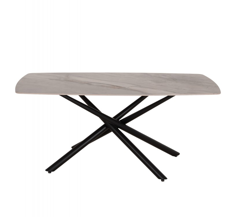 ΤΡΑΠΕΖΙ ΤΡΑΠΕΖΑΡΙΑΣ ISKA HM18423 ΚΕΡΑΜΙΚΟ TOP ΣΕ ΛΕΥΚΟ/ΚΑΦΕ ΜΑΡΜΑΡΟ 178x89x79Υεκ