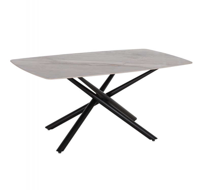 ΤΡΑΠΕΖΙ ΤΡΑΠΕΖΑΡΙΑΣ ISKA HM18423 ΚΕΡΑΜΙΚΟ TOP ΣΕ ΛΕΥΚΟ/ΚΑΦΕ ΜΑΡΜΑΡΟ 178x89x79Υεκ