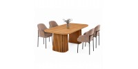 ΣΕΤ ΤΡΑΠΕΖΑΡΙΑΣ 5ΤΜΧ ΕΠΕΚΤΕΙΝΟΜΕΝΟ VERLO HM12106.03 MDF--ΥΦΑΣΜΑ TAUPE