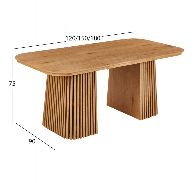ΣΕΤ ΤΡΑΠΕΖΑΡΙΑΣ 7ΤΜΧ ΕΠΕΚΤΕΙΝΟΜΕΝΟ CORNEL HM12107.02 MDF--ΥΦΑΣΜΑ ΜΠΕΖ