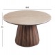 ΤΡΑΠΕΖΙΑ ΣΑΛΟΝΙΟΥ 2ΤΜΧ WALDEN HM12108 ΚΕΡΑΜΙΚΑ TOP--MDF ΒΑΣΕΙΣ Φ80+Φ46εκ.