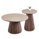 ΤΡΑΠΕΖΙΑ ΣΑΛΟΝΙΟΥ 2ΤΜΧ WALDEN HM12108 ΚΕΡΑΜΙΚΑ TOP--MDF ΒΑΣΕΙΣ Φ80+Φ46εκ.