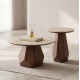 ΤΡΑΠΕΖΙΑ ΣΑΛΟΝΙΟΥ 2ΤΜΧ VENERA HM12109 ΚΕΡΑΜΙΚΑ TOP--MDF ΒΑΣΕΙΣ Φ80+Φ45εκ.