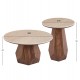 ΤΡΑΠΕΖΙΑ ΣΑΛΟΝΙΟΥ 2ΤΜΧ VENERA HM12109 ΚΕΡΑΜΙΚΑ TOP--MDF ΒΑΣΕΙΣ Φ80+Φ45εκ.