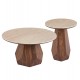 ΤΡΑΠΕΖΙΑ ΣΑΛΟΝΙΟΥ 2ΤΜΧ VENERA HM12109 ΚΕΡΑΜΙΚΑ TOP--MDF ΒΑΣΕΙΣ Φ80+Φ45εκ.