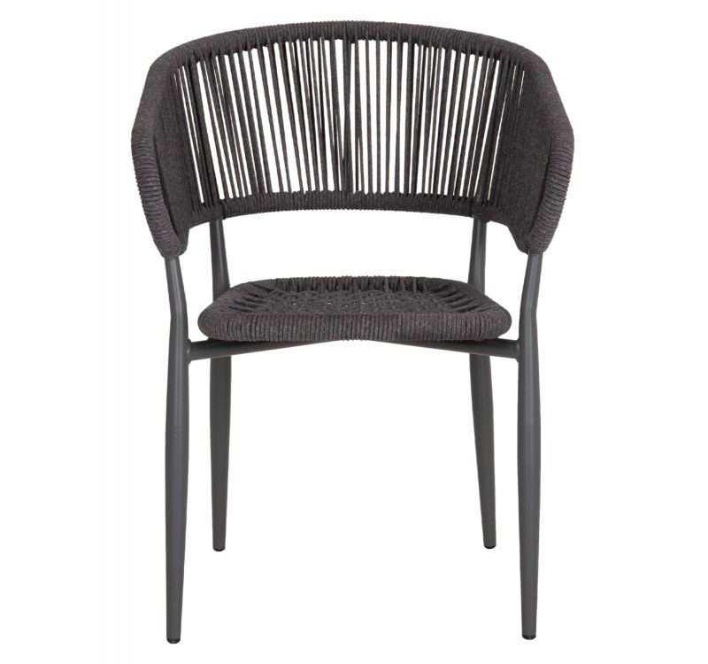 ΠΟΛΥΘΡΟΝΑ ΑΛΟΥΜΙΝΙΟΥ EULO HM5783.21 ΓΚΡΙ-TWISTED RATTAN ΓΚΡΙ 57x63x77Υεκ.