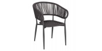 ΠΟΛΥΘΡΟΝΑ ΑΛΟΥΜΙΝΙΟΥ EULO HM5783.21 ΓΚΡΙ-TWISTED RATTAN ΓΚΡΙ 57x63x77Υεκ.
