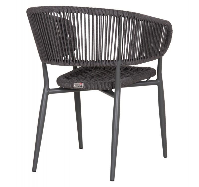 ΠΟΛΥΘΡΟΝΑ ΑΛΟΥΜΙΝΙΟΥ EULO HM5783.21 ΓΚΡΙ-TWISTED RATTAN ΓΚΡΙ 57x63x77Υεκ.
