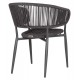 ΠΟΛΥΘΡΟΝΑ ΑΛΟΥΜΙΝΙΟΥ EULO HM5783.21 ΓΚΡΙ-TWISTED RATTAN ΓΚΡΙ 57x63x77Υεκ.