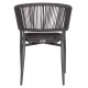 ΠΟΛΥΘΡΟΝΑ ΑΛΟΥΜΙΝΙΟΥ EULO HM5783.21 ΓΚΡΙ-TWISTED RATTAN ΓΚΡΙ 57x63x77Υεκ.
