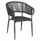 ΠΟΛΥΘΡΟΝΑ ΑΛΟΥΜΙΝΙΟΥ EULO HM5783.21 ΓΚΡΙ-TWISTED RATTAN ΓΚΡΙ 57x63x77Υεκ.