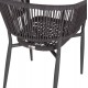 ΠΟΛΥΘΡΟΝΑ ΑΛΟΥΜΙΝΙΟΥ EULO HM5783.21 ΓΚΡΙ-TWISTED RATTAN ΓΚΡΙ 57x63x77Υεκ.