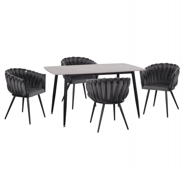 ΣΕΤ ΤΡΑΠΕΖΑΡΙΑΣ 5ΤΜΧ RAVEN HM12116.01 ΚΕΡΑΜΙΚΟ TOP ΓΚΡΙ ΜΑΡΜΑΡΟ--ΓΚΡΙ ΒΕΛΟΥΔΟ