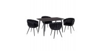 ΣΕΤ ΤΡΑΠΕΖΑΡΙΑΣ 5ΤΜΧ RAVEN HM12116.03 ΚΕΡΑΜΙΚΟ TOP ΜΑΥΡΟ ΜΑΡΜΑΡΟ--ΜΑΥΡΟ ΒΕΛΟΥΔΟ