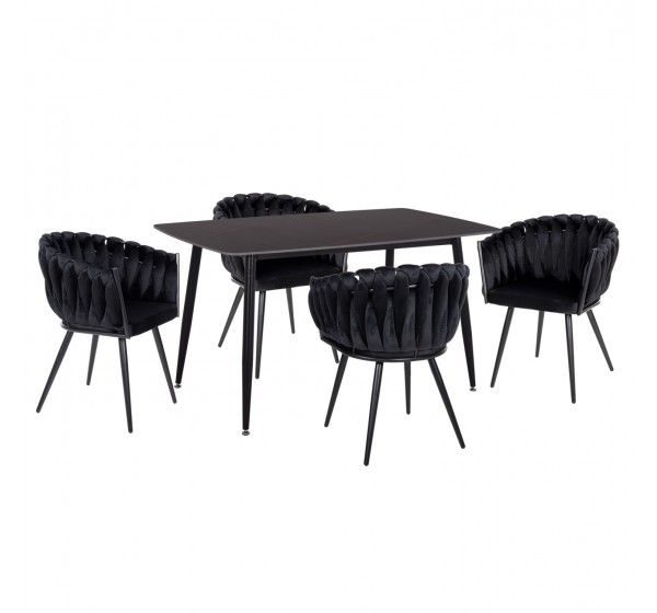 ΣΕΤ ΤΡΑΠΕΖΑΡΙΑΣ 5ΤΜΧ RAVEN HM12116.03 ΚΕΡΑΜΙΚΟ TOP ΜΑΥΡΟ ΜΑΡΜΑΡΟ--ΜΑΥΡΟ ΒΕΛΟΥΔΟ