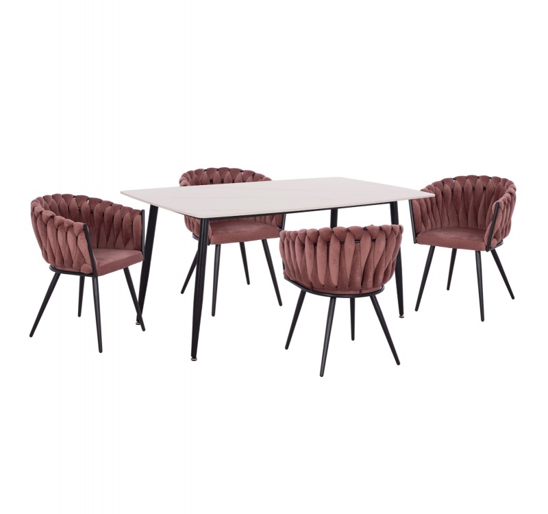 ΣΕΤ ΤΡΑΠΕΖΑΡΙΑΣ 5ΤΜΧ RAVEN HM12117.01 ΚΕΡΑΜΙΚΟ TOP ΛΕΥΚΟ ΜΑΡΜΑΡΟ--ΣΑΠΙΟ ΜΗΛΟ ΒΕΛΟΥΔΟ