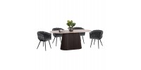 ΣΕΤ ΤΡΑΠΕΖΑΡΙΑΣ 5ΤΜΧ CATER HM12118.01 ΚΕΡΑΜΙΚΟ TOP ΟΒΑΛ--ΓΚΡΙ ΒΕΛΟΥΔΟ