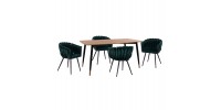 ΣΕΤ ΤΡΑΠΕΖΑΡΙΑΣ 5ΤΜΧ JOLIE HM12123.01 MDF TOP ΣΕ ΦΥΣΙΚΟ--ΚΥΠΑΡΙΣΣΙ ΒΕΛΟΥΔΟ