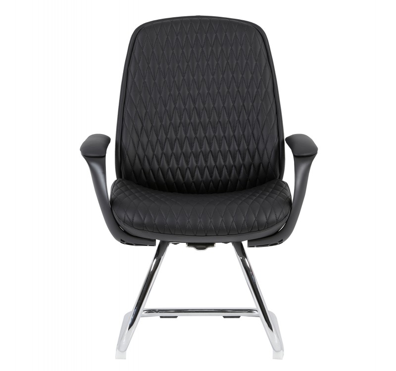 ΚΑΡΕΚΛΑ ΕΠΙΣΚΕΠΤΗ VELUM-s HM1235.01 ΜΑΥΡO PU--ΒΑΣΗ ΧΡΩΜΙΟΥ 71x60x100Υεκ.