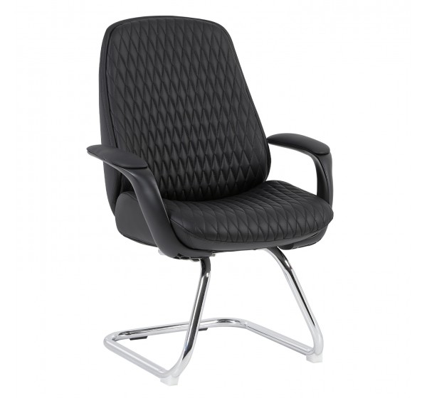 ΚΑΡΕΚΛΑ ΕΠΙΣΚΕΠΤΗ VELUM-s HM1235.01 ΜΑΥΡO PU--ΒΑΣΗ ΧΡΩΜΙΟΥ 71x60x100Υεκ.