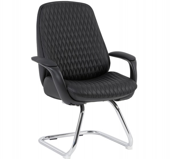 ΚΑΡΕΚΛΑ ΕΠΙΣΚΕΠΤΗ VELUM-s HM1235.01 ΜΑΥΡO PU--ΒΑΣΗ ΧΡΩΜΙΟΥ 71x60x100Υεκ.