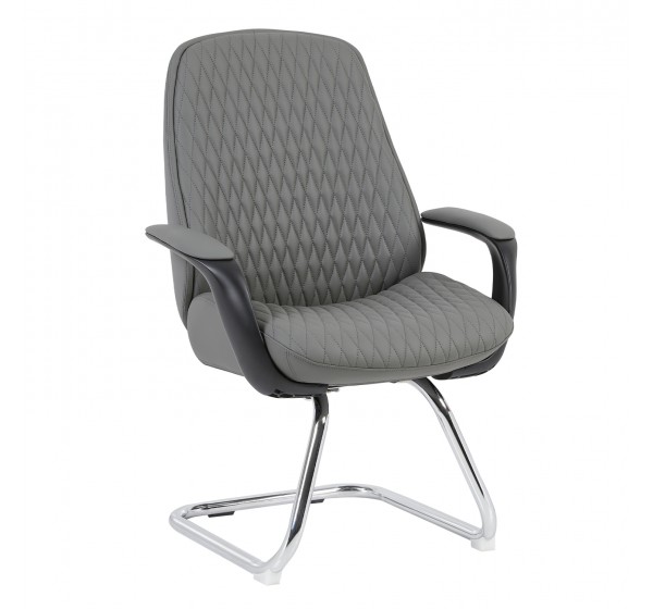 ΚΑΡΕΚΛΑ ΕΠΙΣΚΕΠΤΗ VELUM-s HM1235.10 ΓΚΡΙ PU--ΒΑΣΗ ΧΡΩΜΙΟΥ 71x60x100Υεκ.