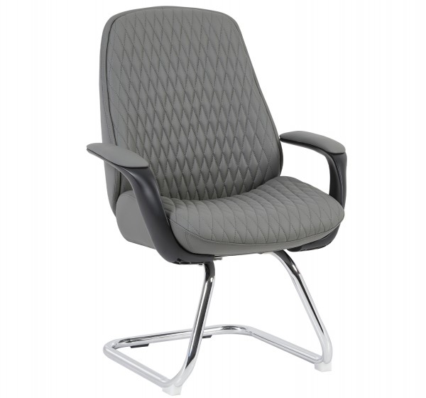 ΚΑΡΕΚΛΑ ΕΠΙΣΚΕΠΤΗ VELUM-s HM1235.10 ΓΚΡΙ PU--ΒΑΣΗ ΧΡΩΜΙΟΥ 71x60x100Υεκ.