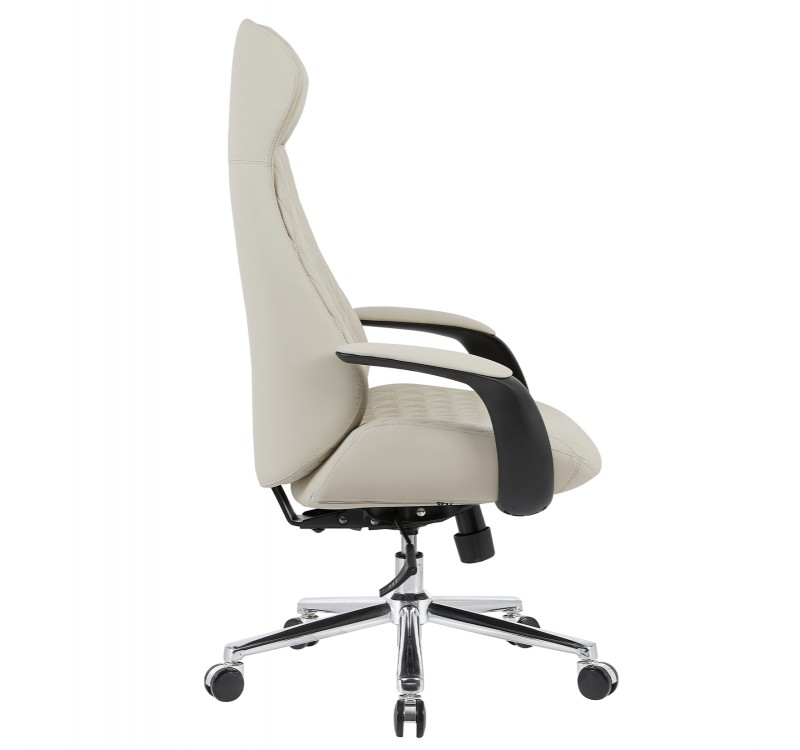 ΚΑΡΕΚΛΑ ΓΡΑΦΕΙΟΥ VELUM HM1233.02 ΜΠΕΖ PU--ΒΑΣΗ ΧΡΩΜΙΟΥ 71x69x116-122Υεκ.
