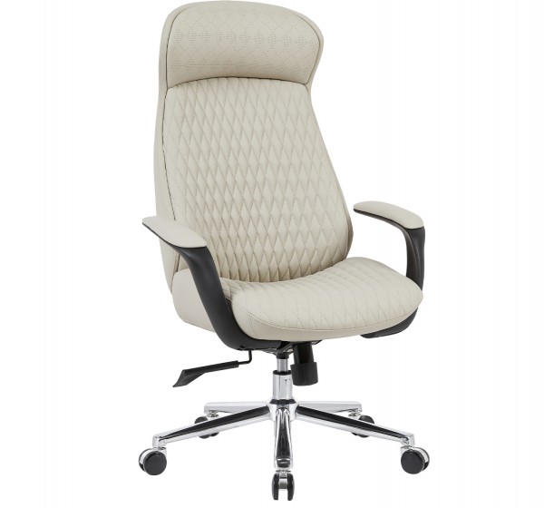 ΚΑΡΕΚΛΑ ΓΡΑΦΕΙΟΥ VELUM HM1233.02 ΜΠΕΖ PU--ΒΑΣΗ ΧΡΩΜΙΟΥ 71x69x116-122Υεκ.
