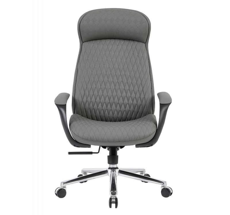 ΚΑΡΕΚΛΑ ΓΡΑΦΕΙΟΥ VELUM HM1233.10 ΓΚΡΙ PU--ΒΑΣΗ ΧΡΩΜΙΟΥ 71x69x116-122Υεκ.