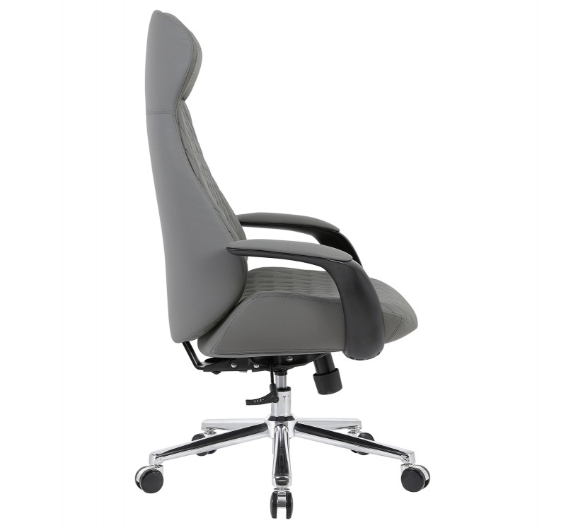 ΚΑΡΕΚΛΑ ΓΡΑΦΕΙΟΥ VELUM HM1233.10 ΓΚΡΙ PU--ΒΑΣΗ ΧΡΩΜΙΟΥ 71x69x116-122Υεκ.