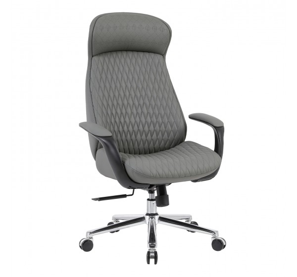 ΚΑΡΕΚΛΑ ΓΡΑΦΕΙΟΥ VELUM HM1233.10 ΓΚΡΙ PU--ΒΑΣΗ ΧΡΩΜΙΟΥ 71x69x116-122Υεκ.
