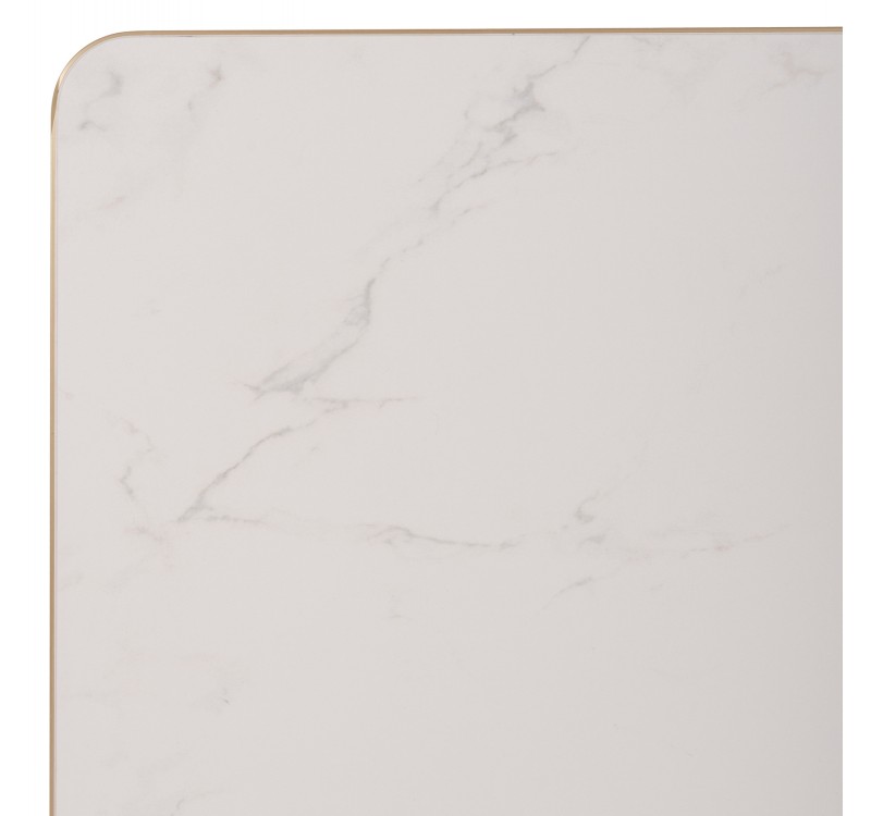 ΕΠΙΦΑΝΕΙΑ ΤΡΑΠΕΖΙΟΥ SINTERED STONE ΤΕΤΡΑΓΩΝΗ HM6654.12 ΠΛΑΙΣΙΟ ALU ΧΡΥΣΟ 70x70εκ.