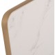 ΕΠΙΦΑΝΕΙΑ ΤΡΑΠΕΖΙΟΥ SINTERED STONE ΤΕΤΡΑΓΩΝΗ HM6654.12 ΠΛΑΙΣΙΟ ALU ΧΡΥΣΟ 70x70εκ.