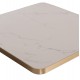 ΕΠΙΦΑΝΕΙΑ ΤΡΑΠΕΖΙΟΥ SINTERED STONE ΤΕΤΡΑΓΩΝΗ HM6654.12 ΠΛΑΙΣΙΟ ALU ΧΡΥΣΟ 70x70εκ.