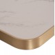 ΕΠΙΦΑΝΕΙΑ ΤΡΑΠΕΖΙΟΥ SINTERED STONE ΤΕΤΡΑΓΩΝΗ HM6654.12 ΠΛΑΙΣΙΟ ALU ΧΡΥΣΟ 70x70εκ.