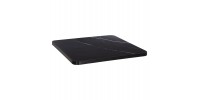 ΕΠΙΦΑΝΕΙΑ ΤΡΑΠΕΖΙΟΥ SINTERED STONE ΤΕΤΡΑΓΩΝΗ HM6654.03 ΠΛΑΙΣΙΟ ALU ΜΑΥΡΟ 70x70εκ.