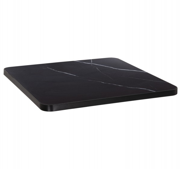 ΕΠΙΦΑΝΕΙΑ ΤΡΑΠΕΖΙΟΥ SINTERED STONE ΤΕΤΡΑΓΩΝΗ HM6654.03 ΠΛΑΙΣΙΟ ALU ΜΑΥΡΟ 70x70εκ.