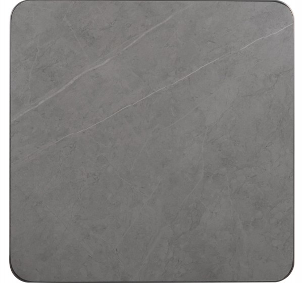 ΕΠΙΦΑΝΕΙΑ ΤΡΑΠΕΖΙΟΥ SINTERED STONE ΤΕΤΡΑΓΩΝΗ HM6654.05 ΠΛΑΙΣΙΟ ALU ΓΚΡΙ 70x70εκ.