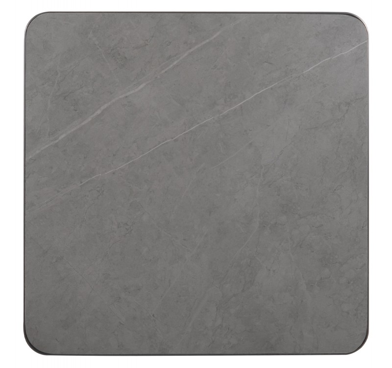 ΕΠΙΦΑΝΕΙΑ ΤΡΑΠΕΖΙΟΥ SINTERED STONE ΤΕΤΡΑΓΩΝΗ HM6654.05 ΠΛΑΙΣΙΟ ALU ΓΚΡΙ 70x70εκ.