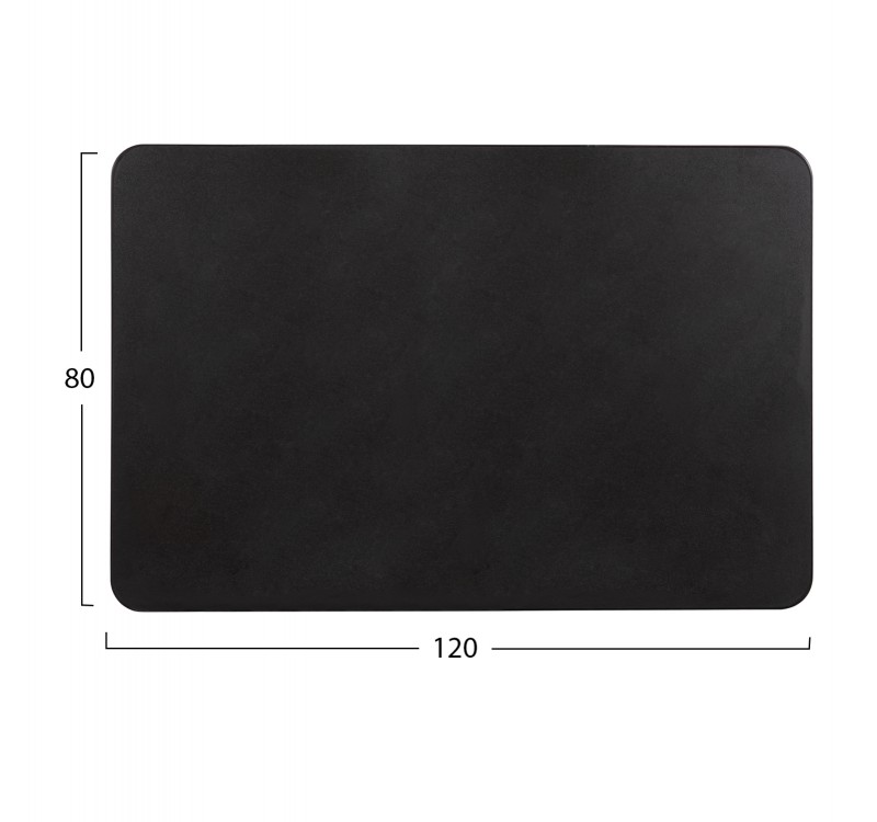 ΕΠΙΦΑΝΕΙΑ ΤΡΑΠΕΖΙΟΥ SINTERED STONE ΟΡΘΟΓΩΝΙΑ HM6656.01 ΜΑΥΡΗ 120x80εκ.